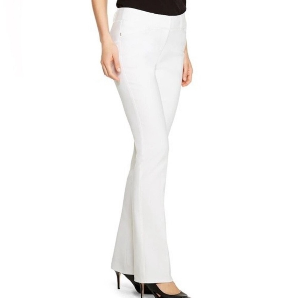 White House Black Market White perfect form petite bootcut dress pants size 6p
